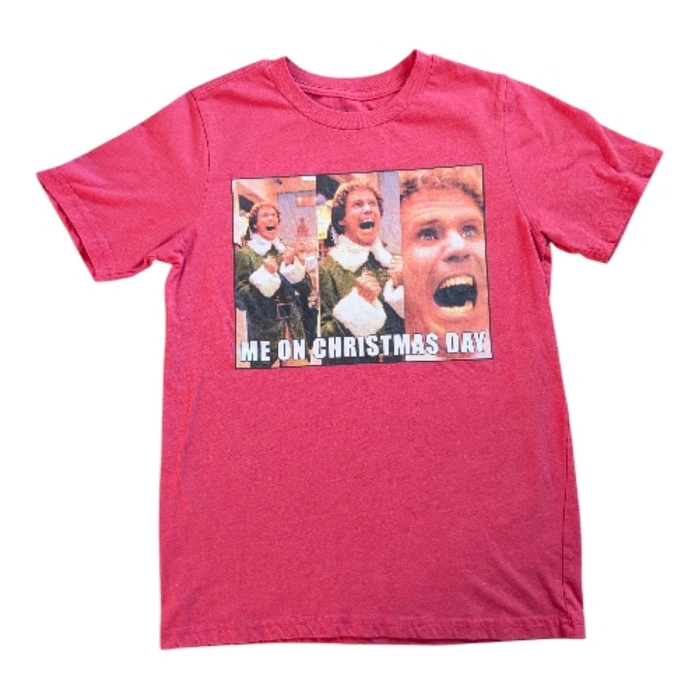 Elf Christmas Day Short Sleeve Tee Size Large